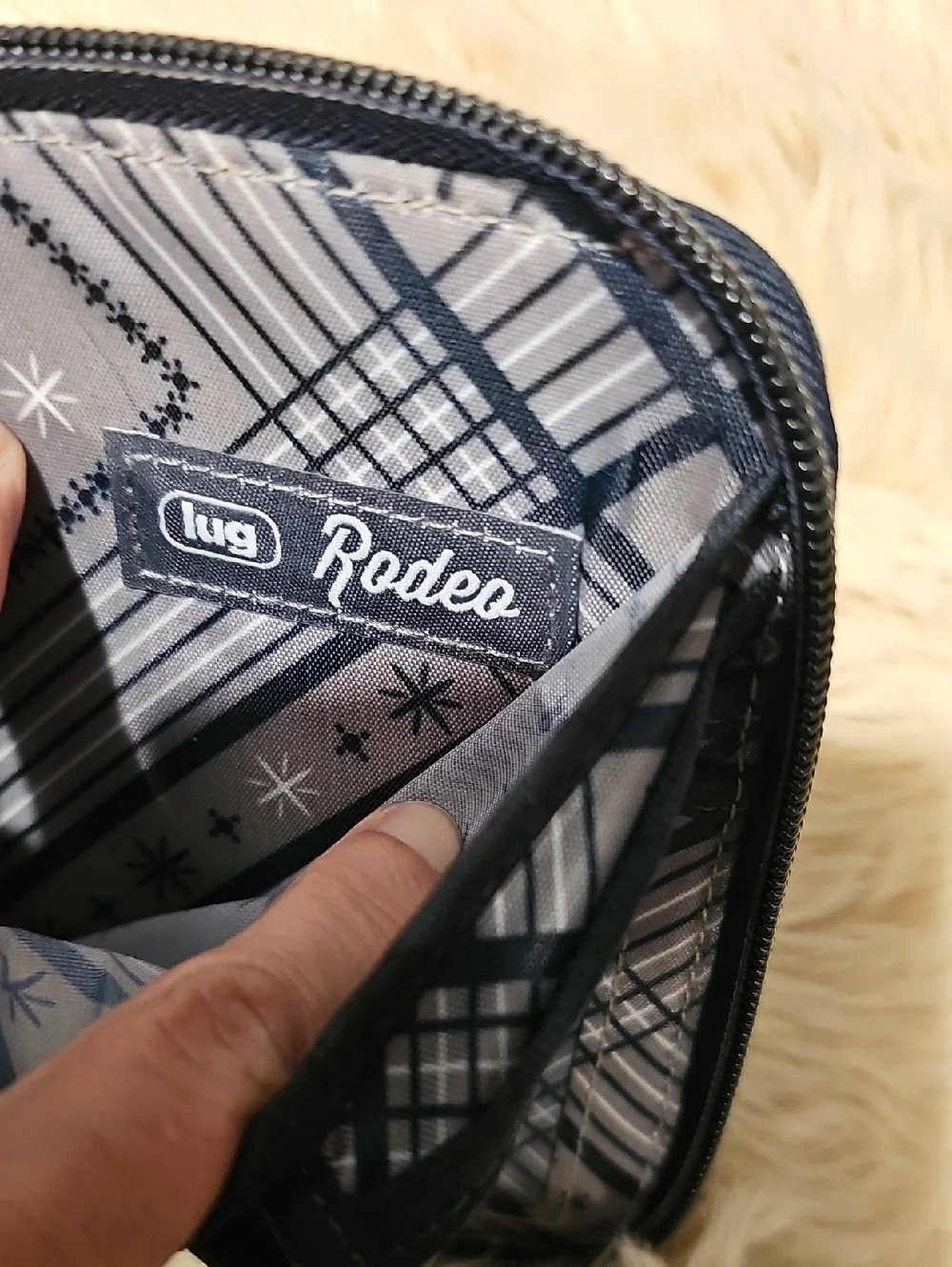 Lug RFID Quilted Wristlet Wallet Rodeo 2 Heather Indigo